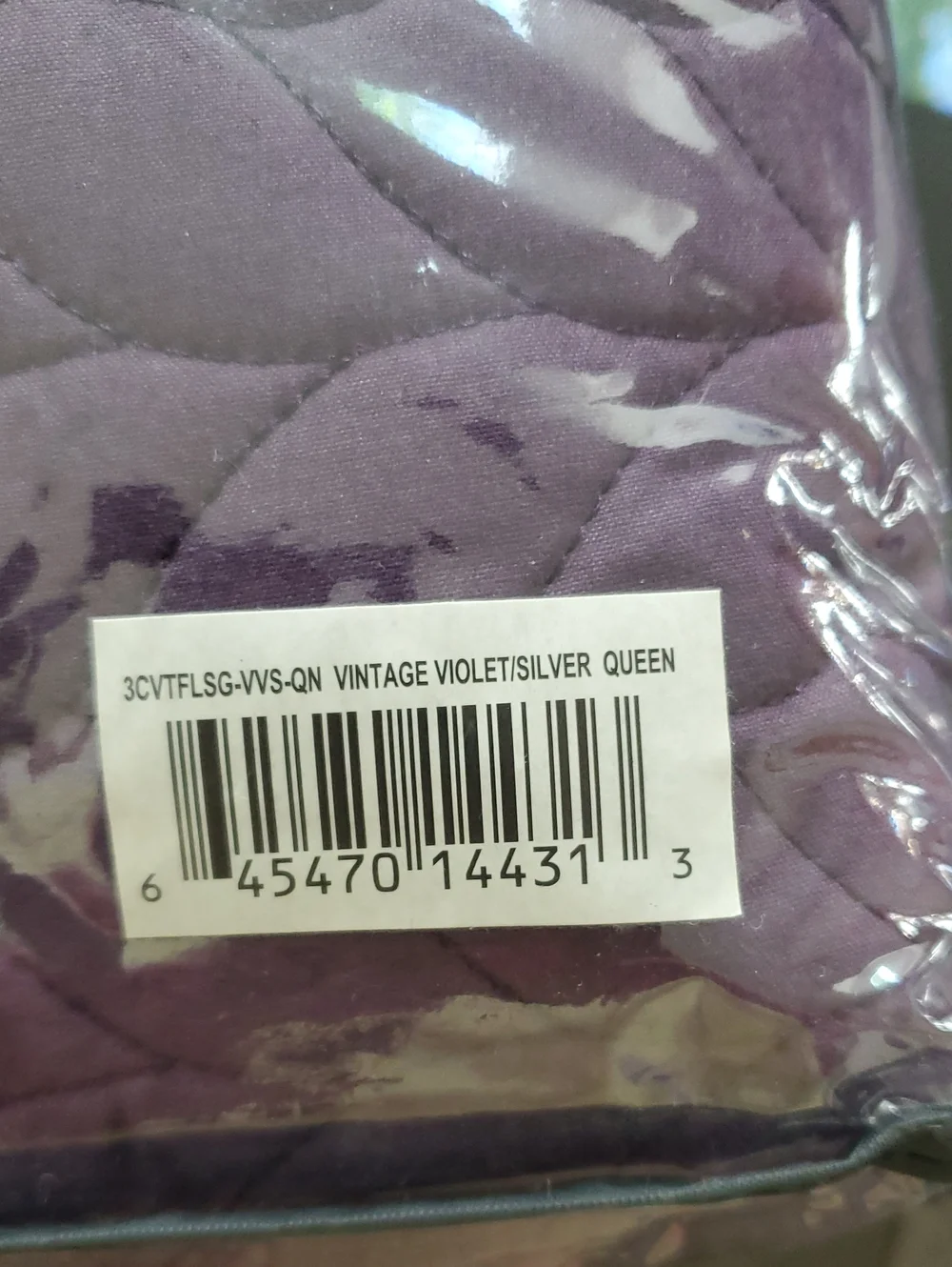 Reversible Purple Quilt&Shams Set(3 Piece) Queen Bedding New In Bag